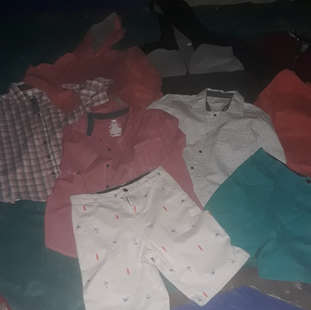 9 piece shorts, jacket  nd shirt lot